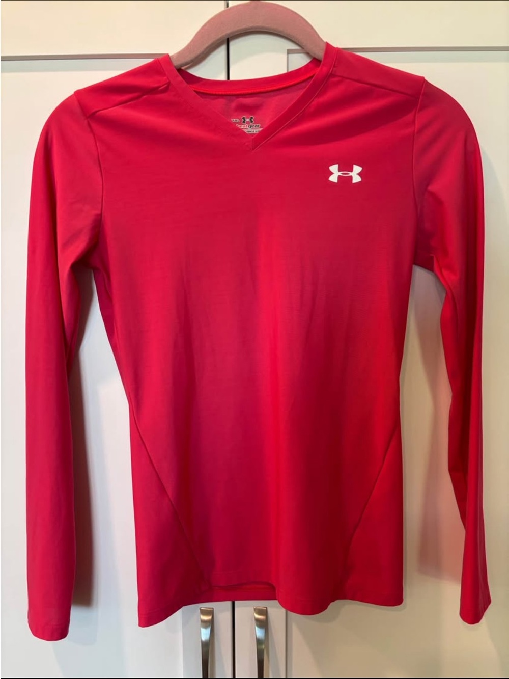 Under Armour Heat Gear Kids Long-Sleeve Performance Tee - Pink